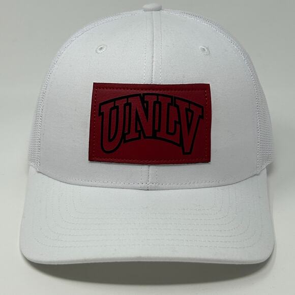 UNLV Rebels Trucker Hat Cap White University Nevada Las Vegas Snapback 6 Panel - Picture 10 of 10